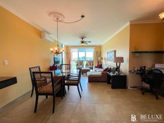 Fully equipped kitchen with appliances in beachfront apartment Playa Blanca Panama