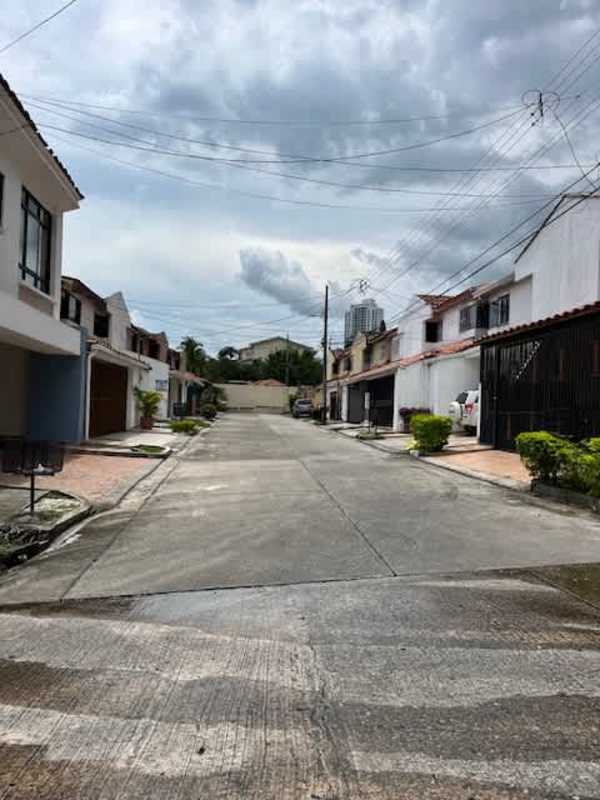 Quiet townhouse-lined street in Limajo Rufina Alfaro residential neighborhood Panama City Panama