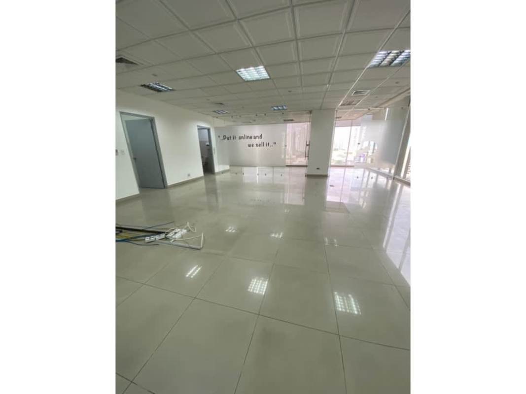 Large office windows with city view in Torre Banisi PH Office One Obarrio Panama City