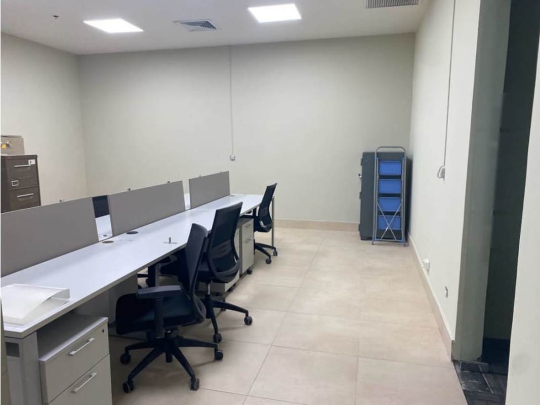 Waiting area sofa and table interior at Llano Bonito Panama City office space