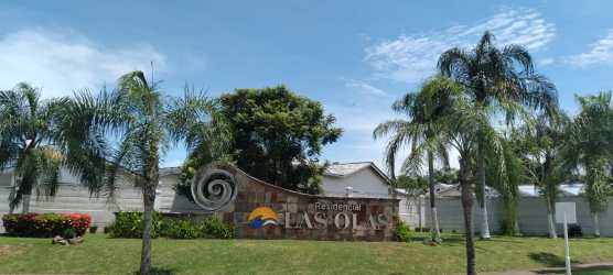 Outdoor park with benches palm trees fitness area in PH Las Olas Playa Dorada Panama