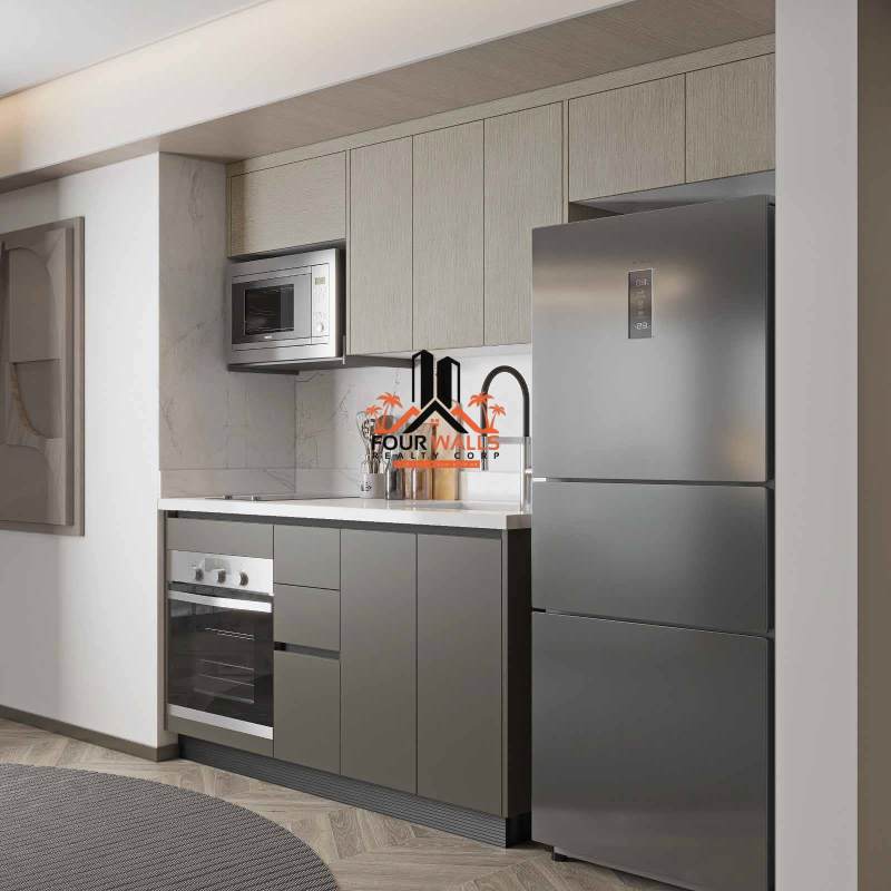 Contemporary bathroom with vanity sink black fixtures in PH Alexa Bella Vista Panama