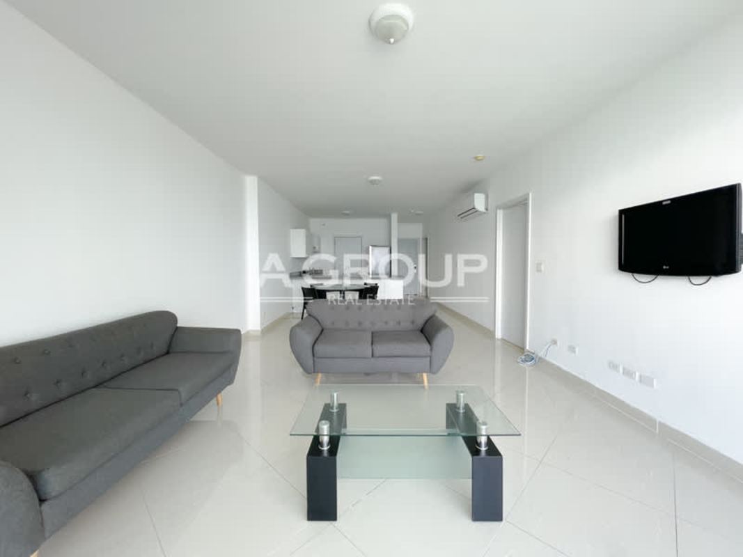 Modern bedroom with panoramic sea view, large windows and AC in Waters on the Bay Panama