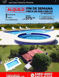 Bedroom with ceramic tiled floors, AC unit in beach vacation estate San Carlos Panama