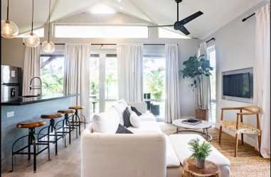 Kitchen with granite counters and appliances Playa Venao Panama