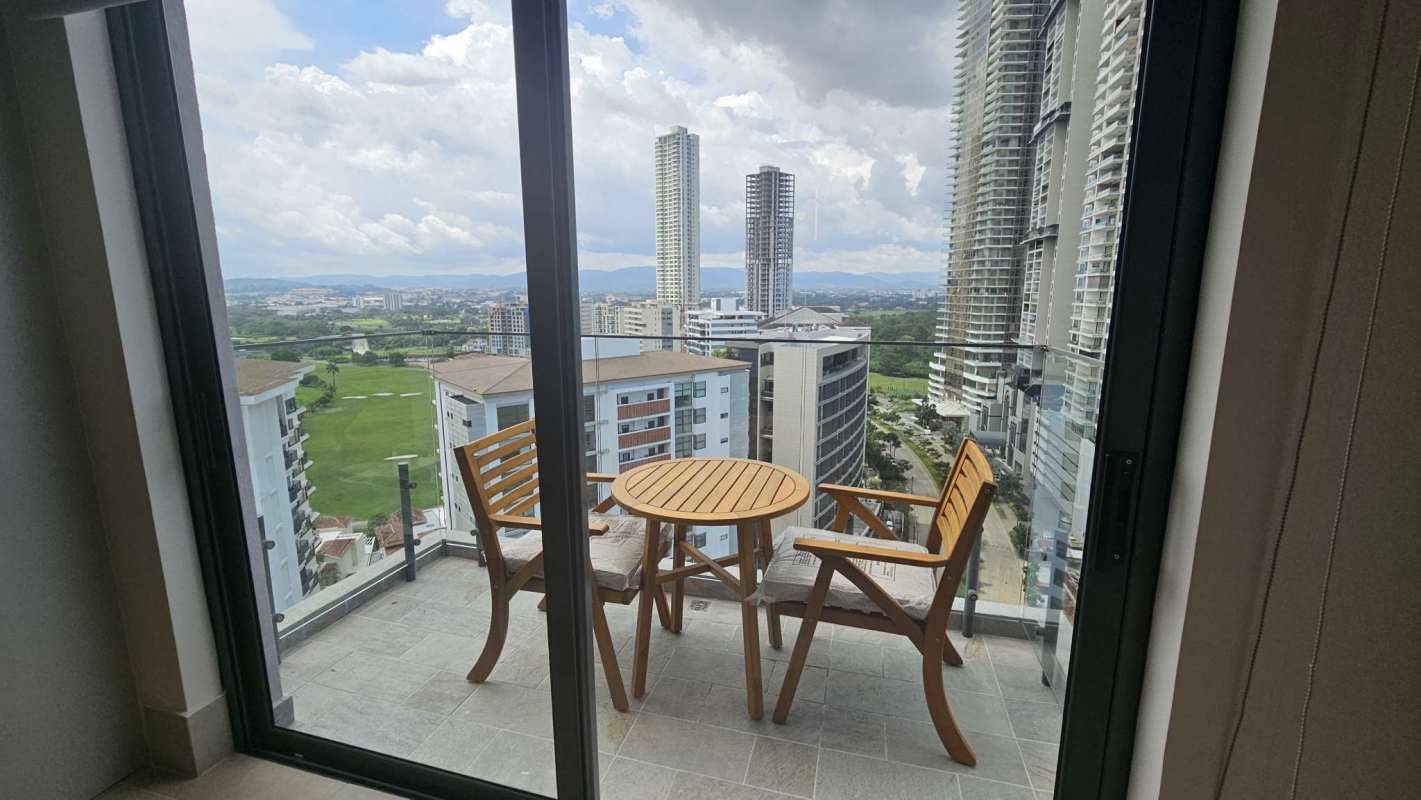Master bedroom walk-in closet customized cabinets PH Aria apartment Santa Maria Panama