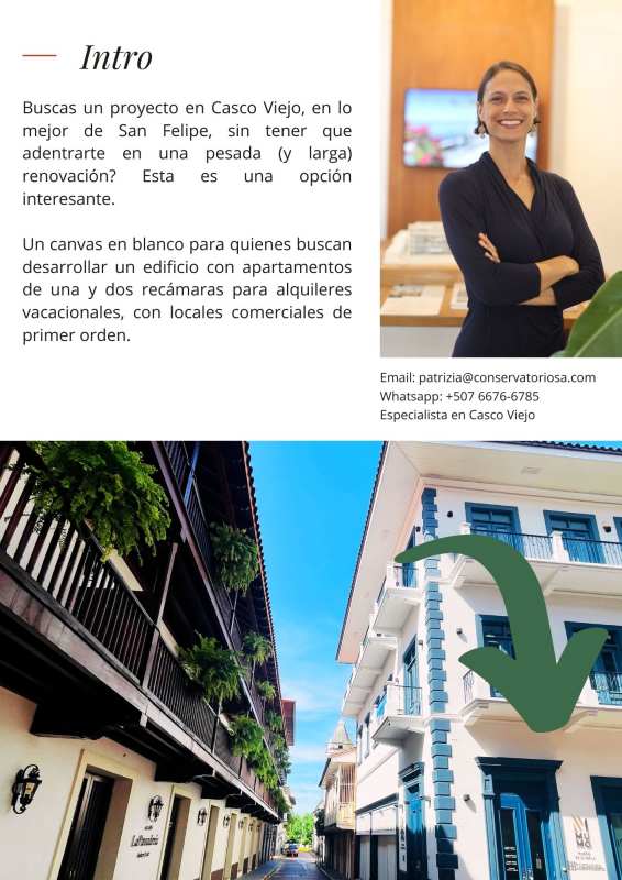 Restored colonial facade with balconies for sale in Casco Viejo San Felipe Panama