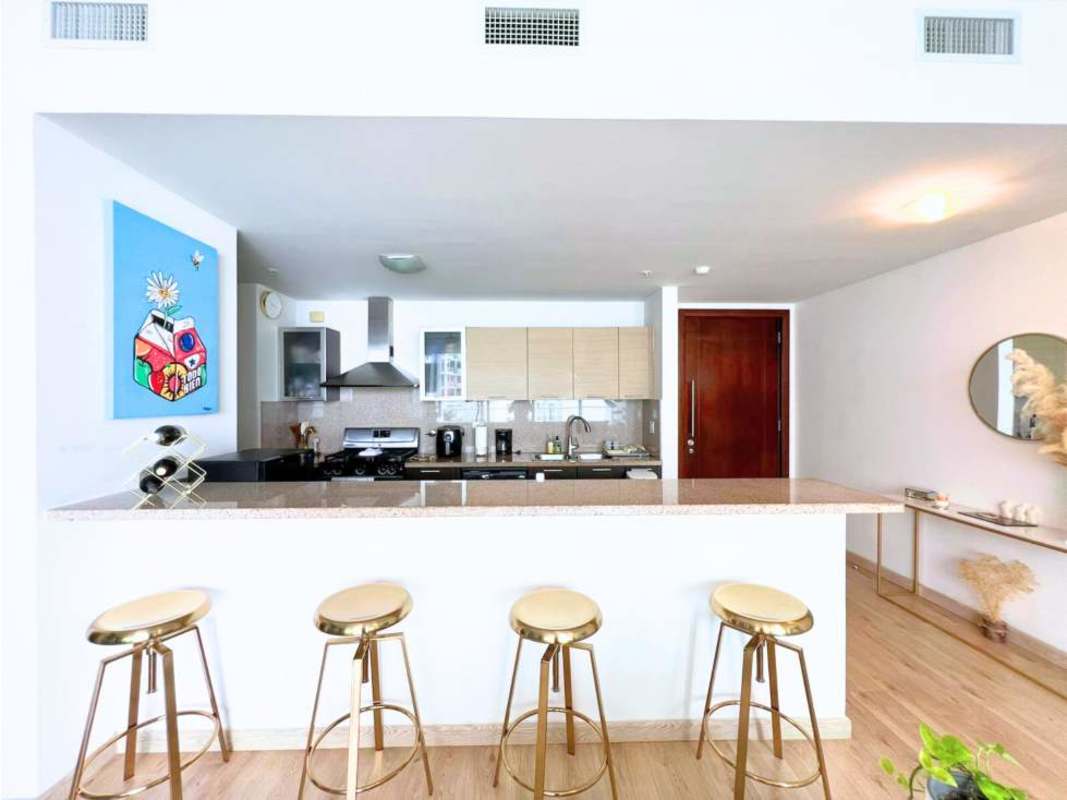 Balcony with seating and unobstructed Pacific Ocean view PH Dupont Punta Pacifica Panama City