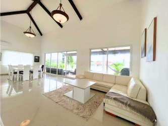 Master bedroom en suite furnished split AC PH Malibu beach home Nueva Gorgona