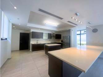 Private fenced backyard with terrace and landscaping PH Nativa house Panama Pacifico