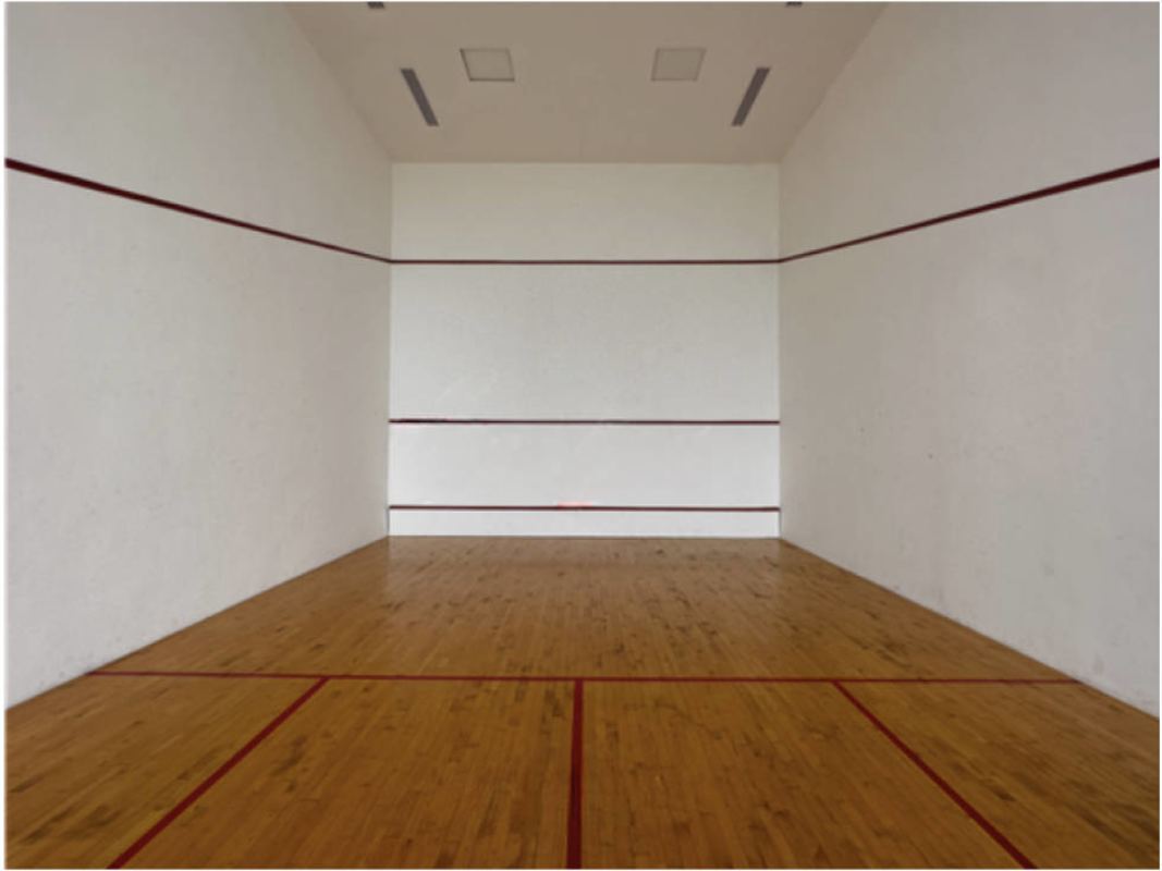 Indoor squash court hardwood flooring PH The Towers Panama City