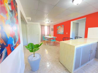 Open plan living and dining perfect for rentals in Río Hato Airbnb aparthotel Panama