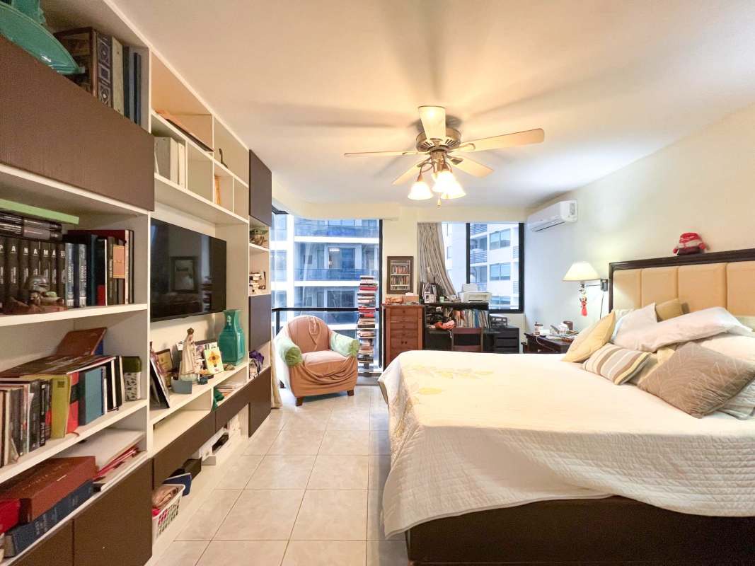 Modern bathroom with glass shower and vanity in PH Royal Princess Punta Paitilla