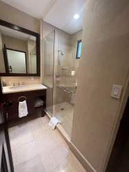 Large ensuite bedroom with lake view, walk-in closet, ceiling fan, Buenaventura Panama