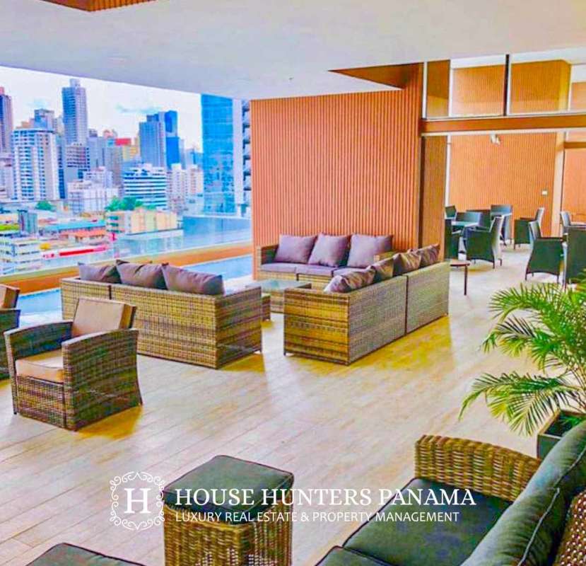 Fully equipped modern kitchen with built-in appliances, neutral colors in PH Coco del Mar Tower