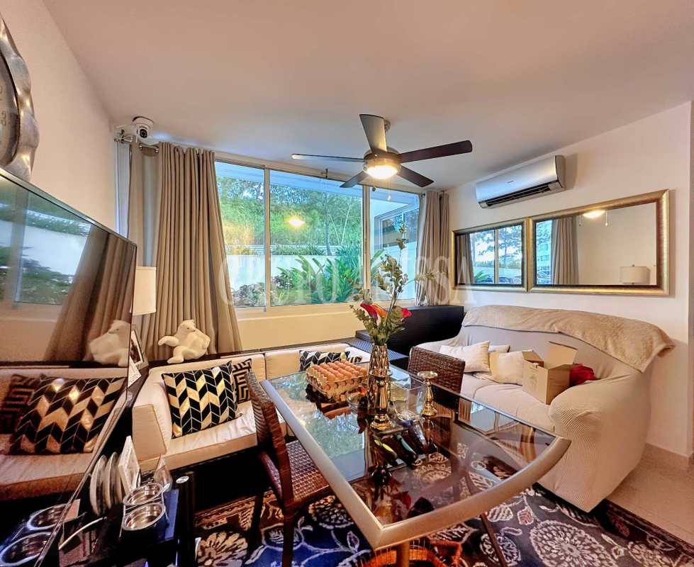 Bedroom with large window, closet, garden views in PH Albrook Gardens Panama