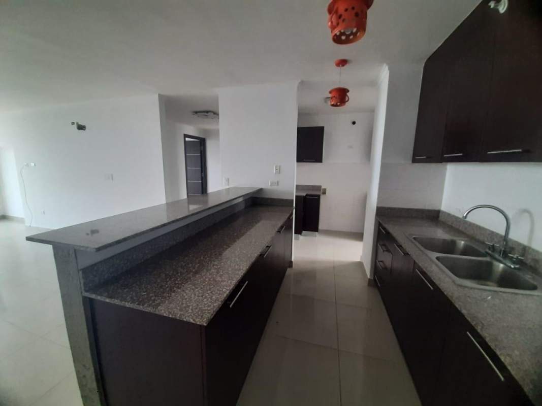 Modern lobby entrance with marble floors and seating PH Portofino Panama City