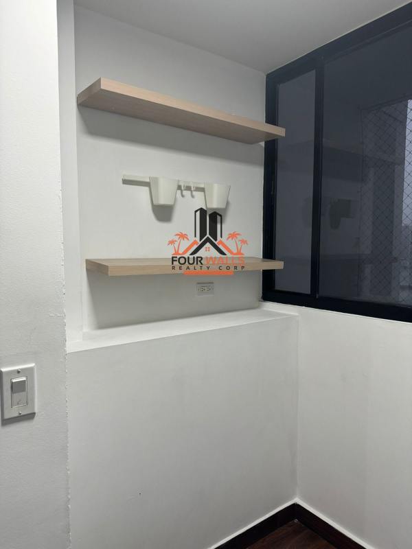 Modern furnished living room with panoramic city view in PH Balboa Bay Panama City