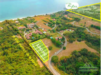 Beachside lot view in Chumico, near Bijao with ocean proximity