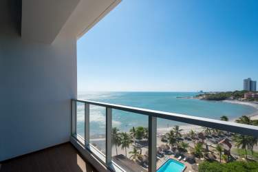 Private balcony with panoramic Pacific Ocean views at PH Malibu Tower Playa Gorgona