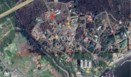 Aerial of Rio Mar Beachfront Community with beach access and residences Panama