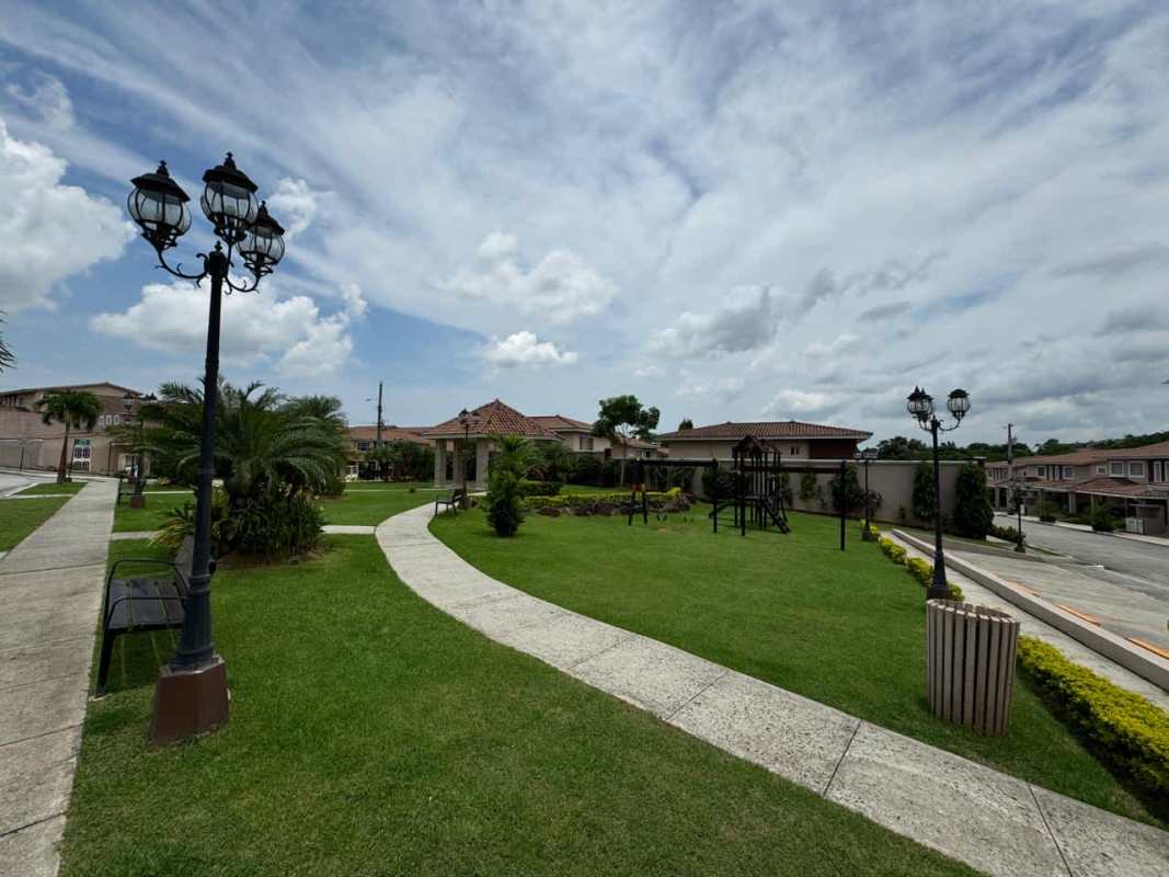 Kitchen with granite countertop and cabinets house for sale in Brisas del Golf Panama