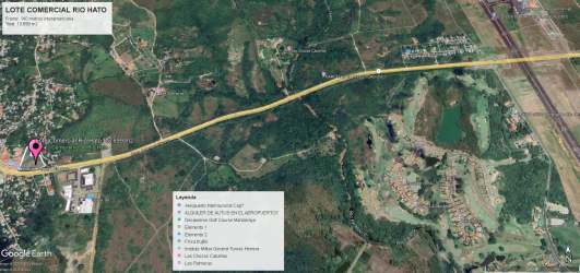Roadside view of Rio Hato commercial lot with highway access and open landscape Panama.