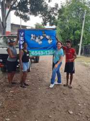 Vacant commercial land with grass along Interamerican Highway Rio Hato Panama.