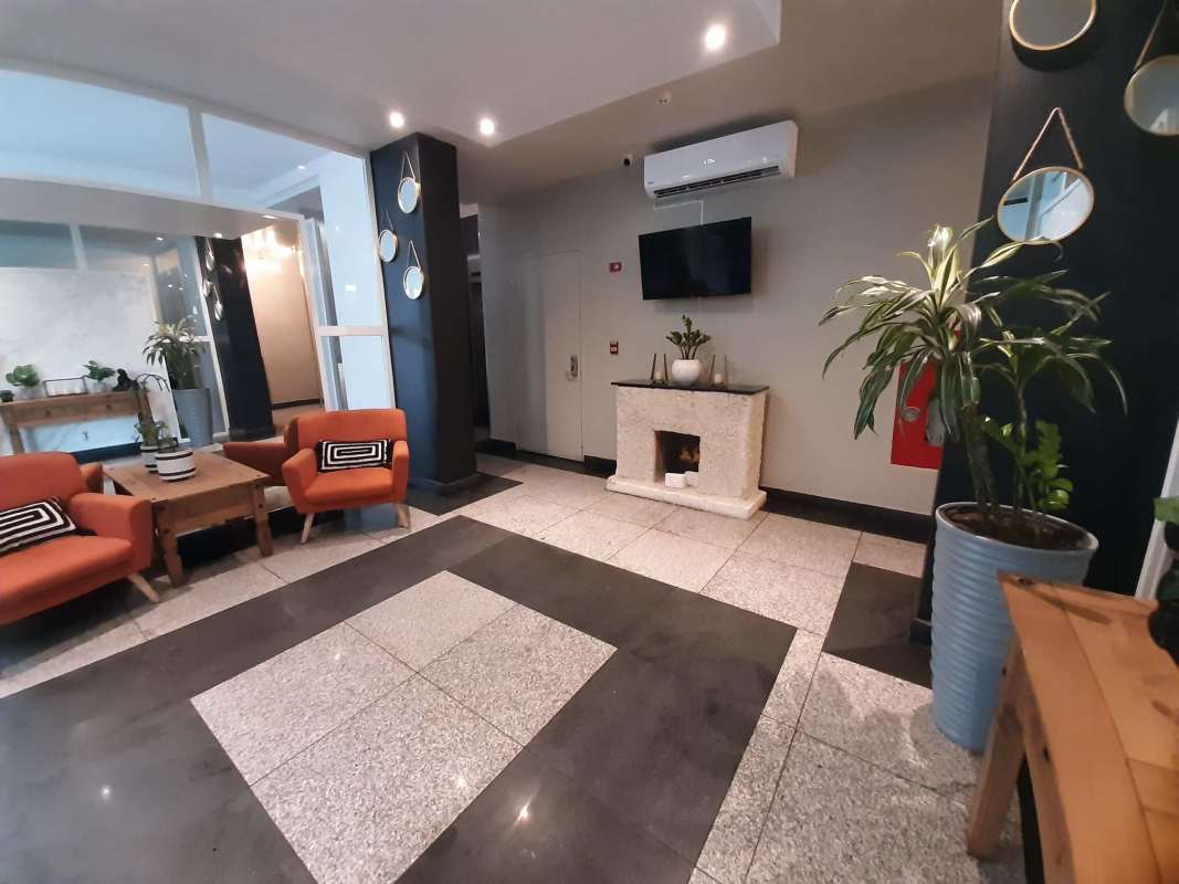 Bright bedroom with closet, ceramic tile floor in Pueblo Nuevo PH Cosmopolitan Tower Panama