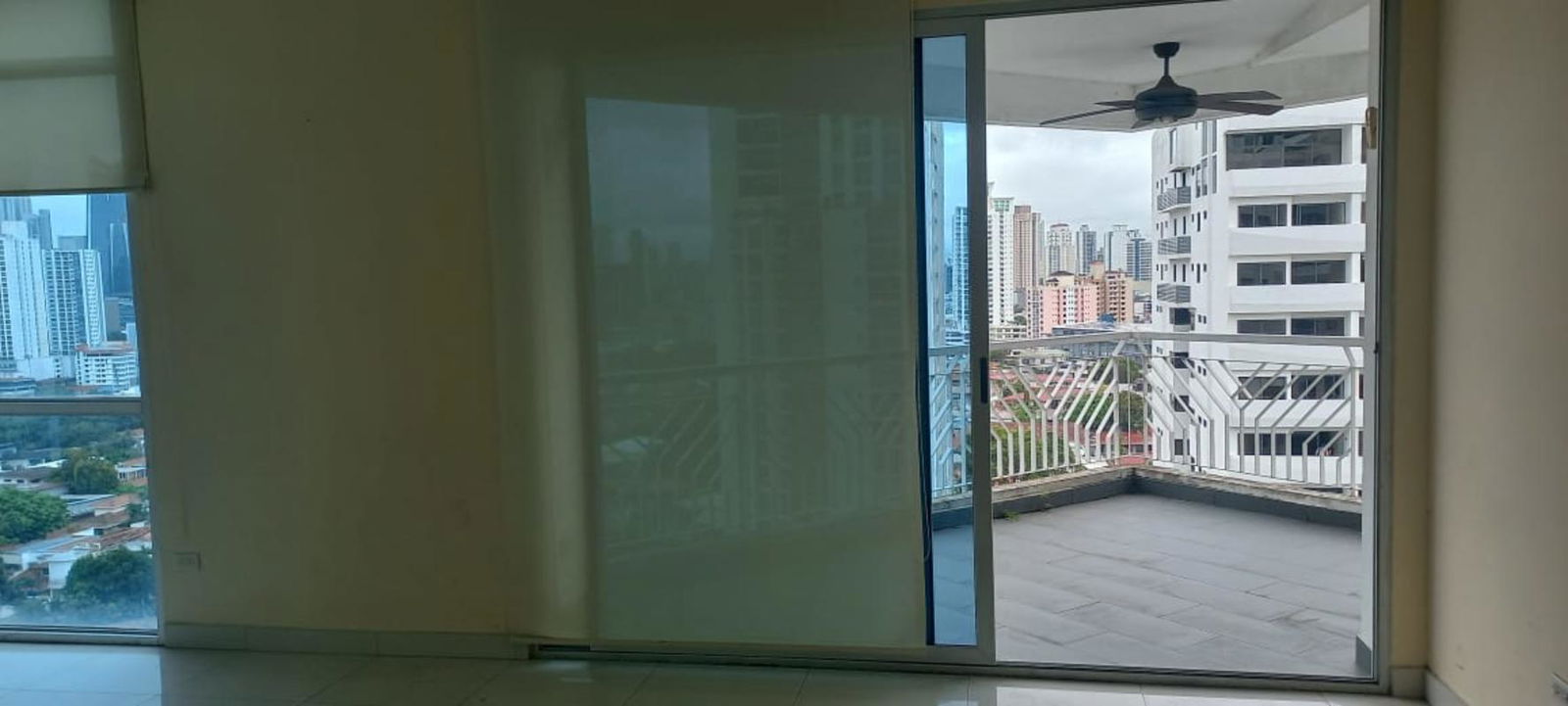 Bedroom with large window and closet PH Keops Tower San Francisco Panama City