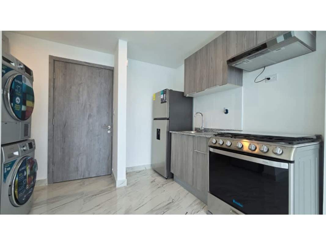 Infinity rooftop pool with panoramic sea and skyline views at The Sands in Panama City