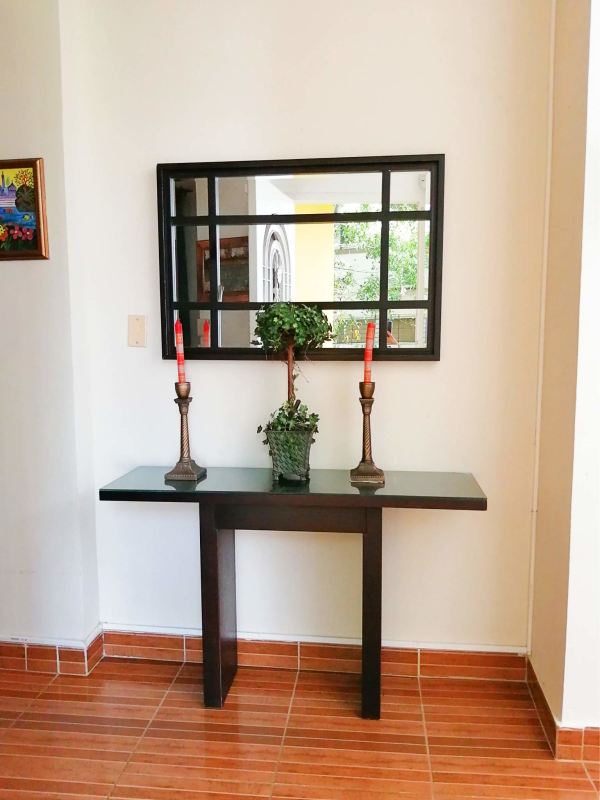 Entry hallway and spiral staircase in loft apartment Clayton Panama City