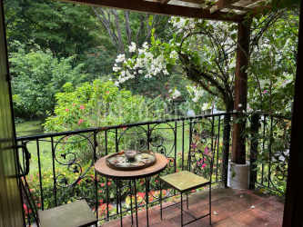 Private wrought iron balcony with nature views Altos del María