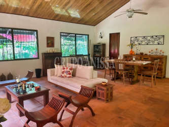 Colonial internal courtyard with fountain and plants Panama