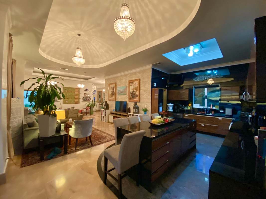 Comfortable guest bedroom with large windows and city canal view PH Causeway Tower Amador Causeway