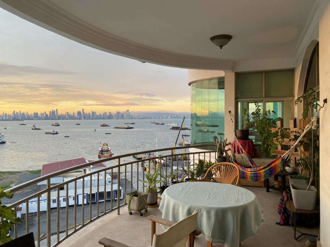 Spacious kitchen with modern appliances, ample cabinetry, ocean views in PH Causeway Tower Amador