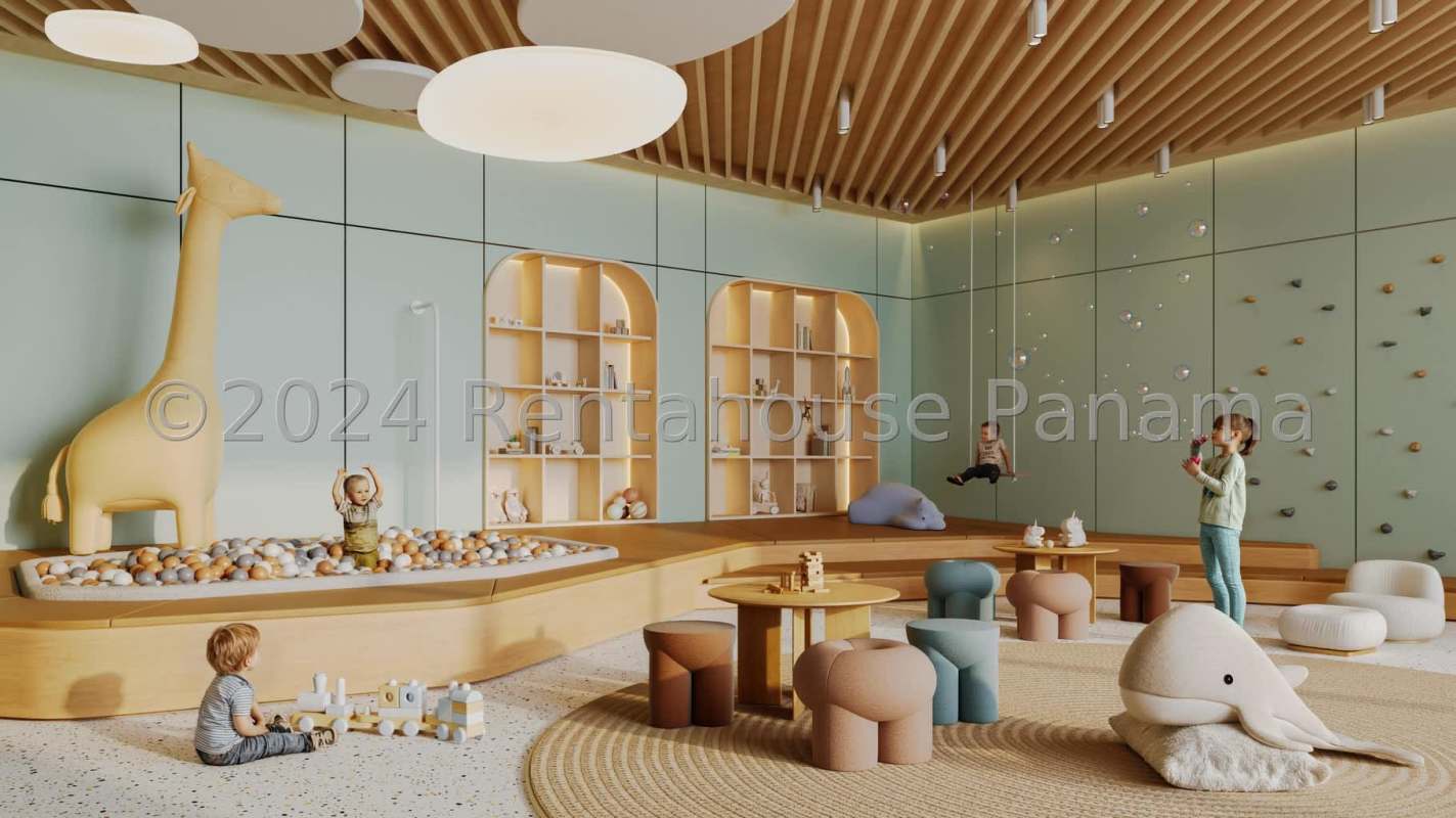 Modern children playroom with interactive features in PH Ipanema Panama