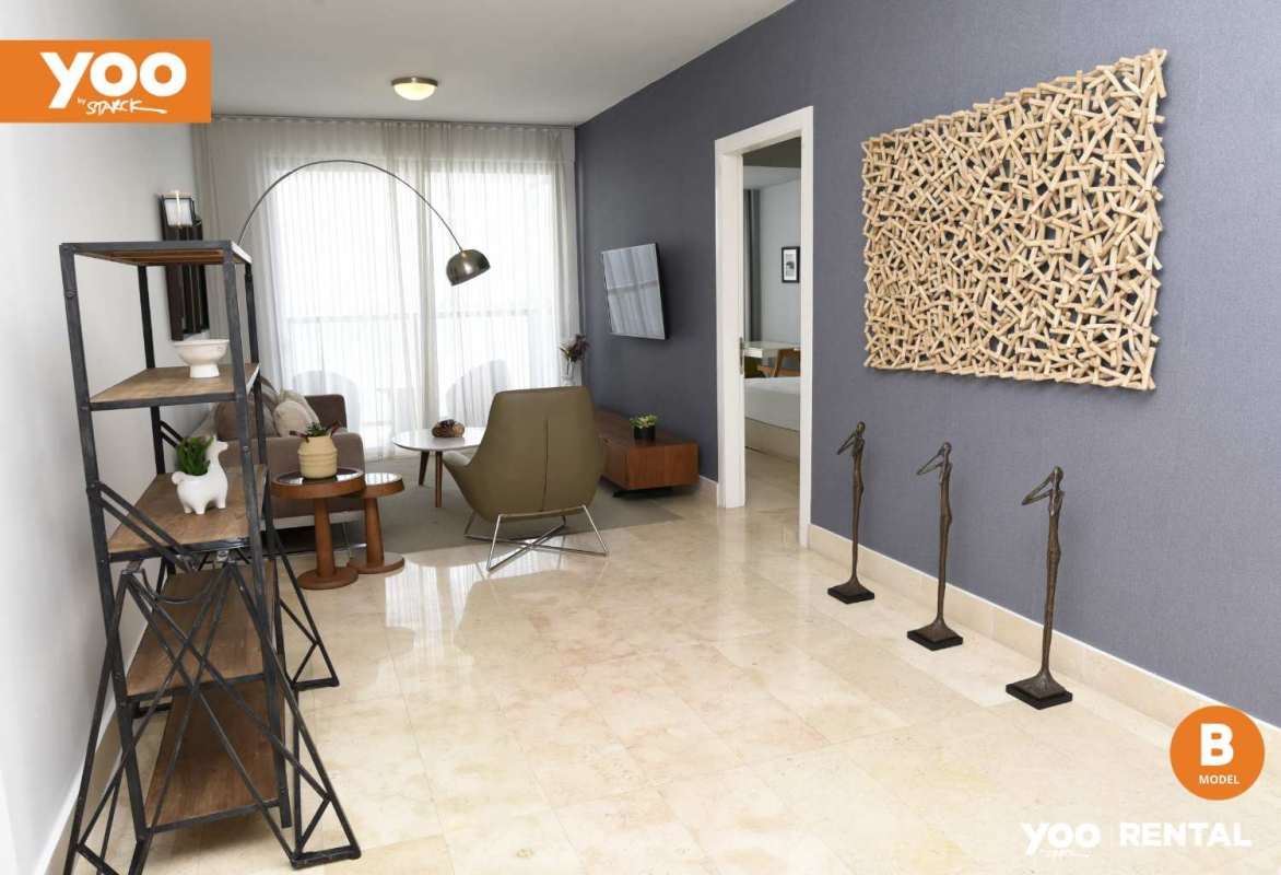 Contemporary living room luxury apartment PH YOO with ocean and skyline vistas