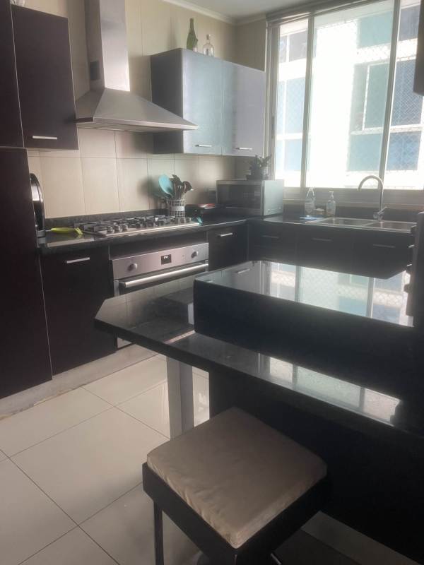 Colorful children's playroom with city views in PH Latitude Costa del Este Panama