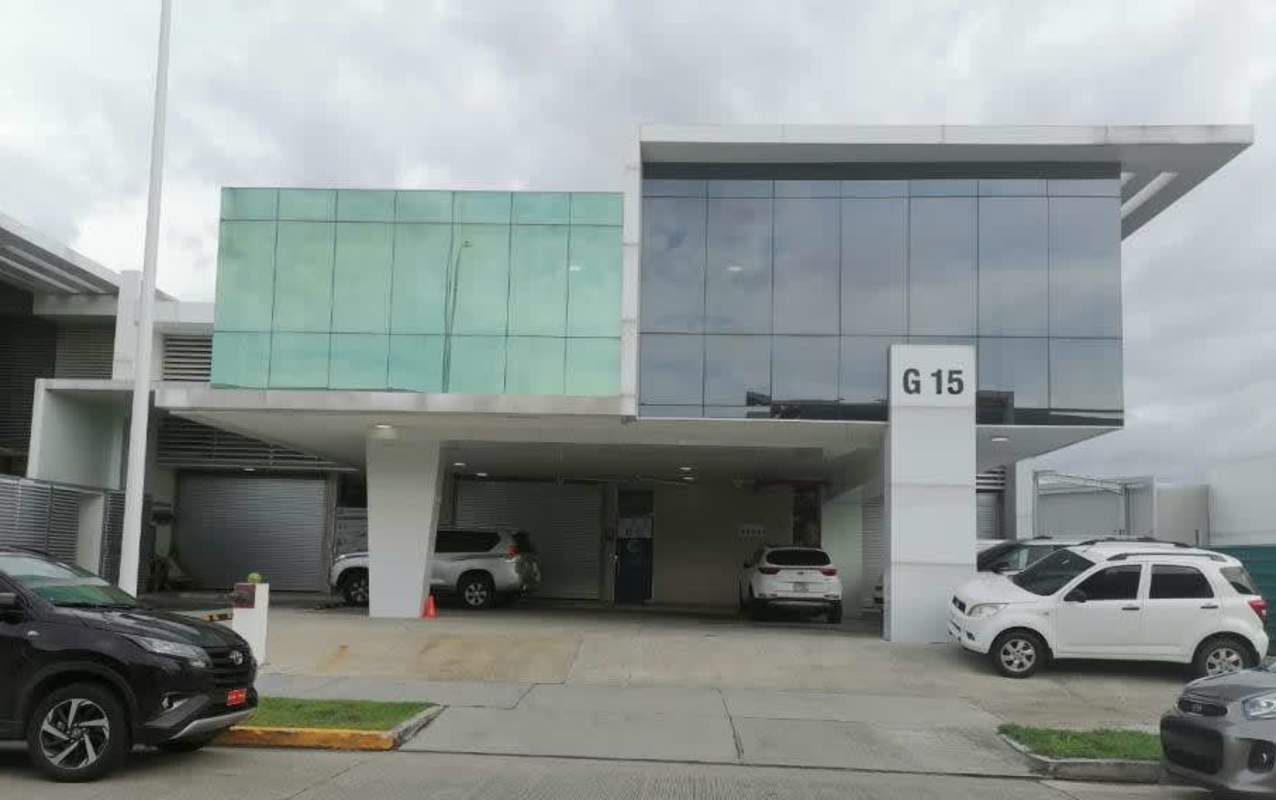 Modern glass facade of commercial units at Panama Viejo Business Center Panama