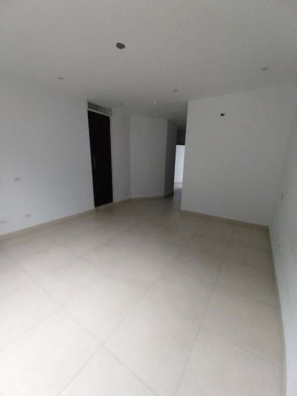 Exterior view Mediterranean multi-story residential PH Embassy Village in Clayton Panama