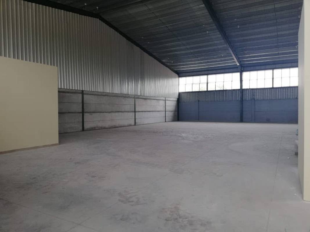Open spacious empty warehouse with high ceiling and industrial metal roofing in Villa Zaita Panama