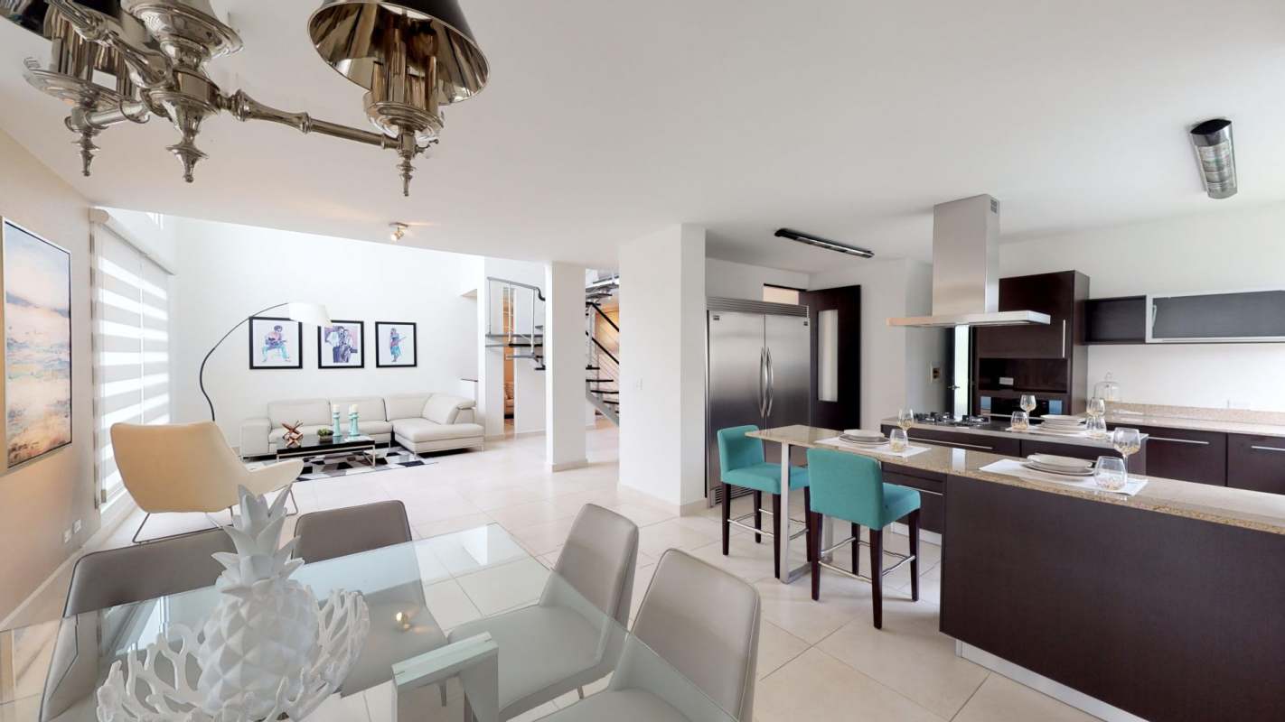 Architectural two-story floor plan for single family house in Villasur Costa Sur Panama