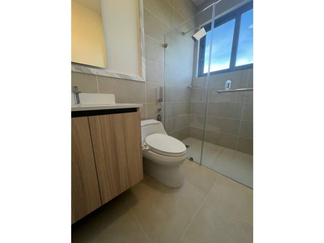 Sleek kitchen with quartz counters and high-end appliances at Ocean House Panama