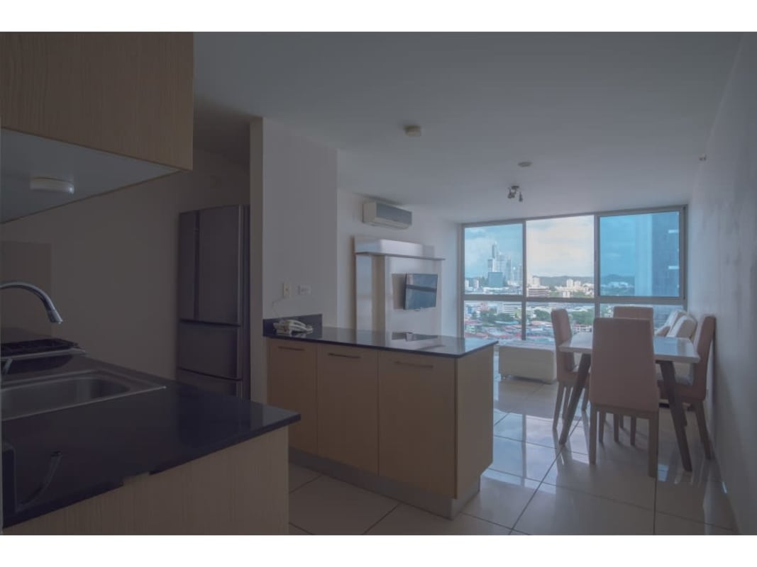 Bathroom with glass shower enclosure beige tiles PH Torres de Castilla Panama