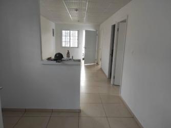 Small bathroom walk-in shower mosaic tile wall minimalist design Panama