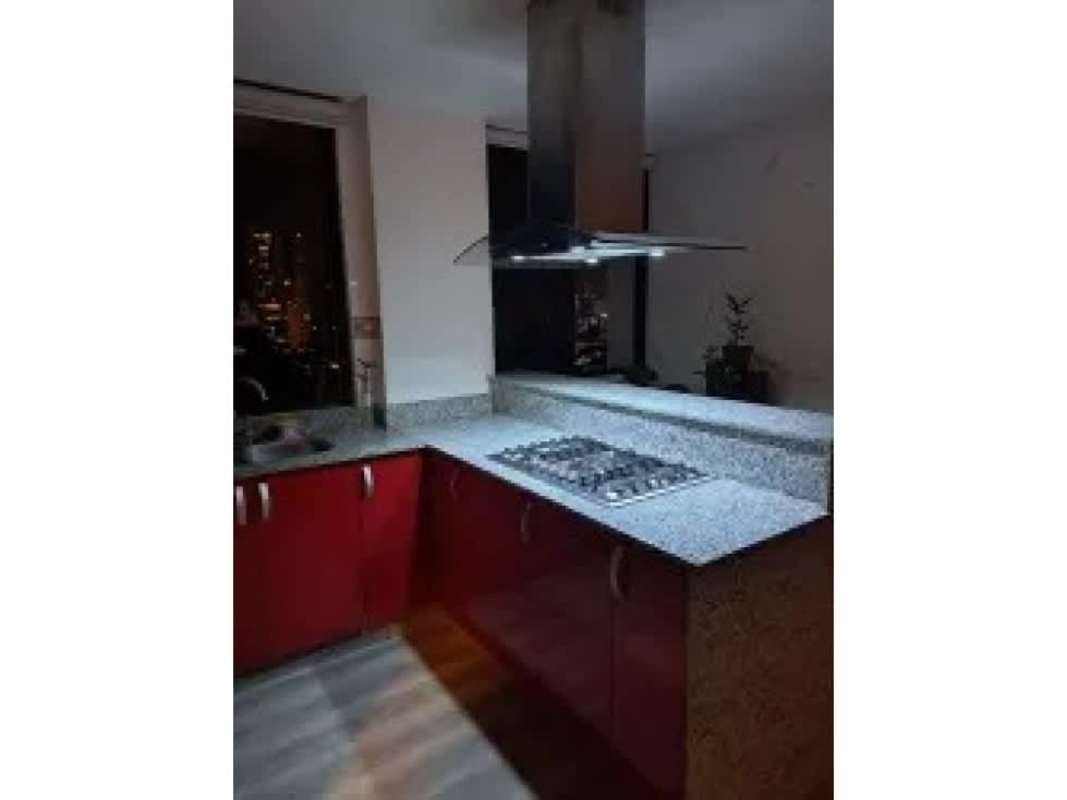 Contemporary kitchen with granite countertops and red cabinets PH Sky View Panama