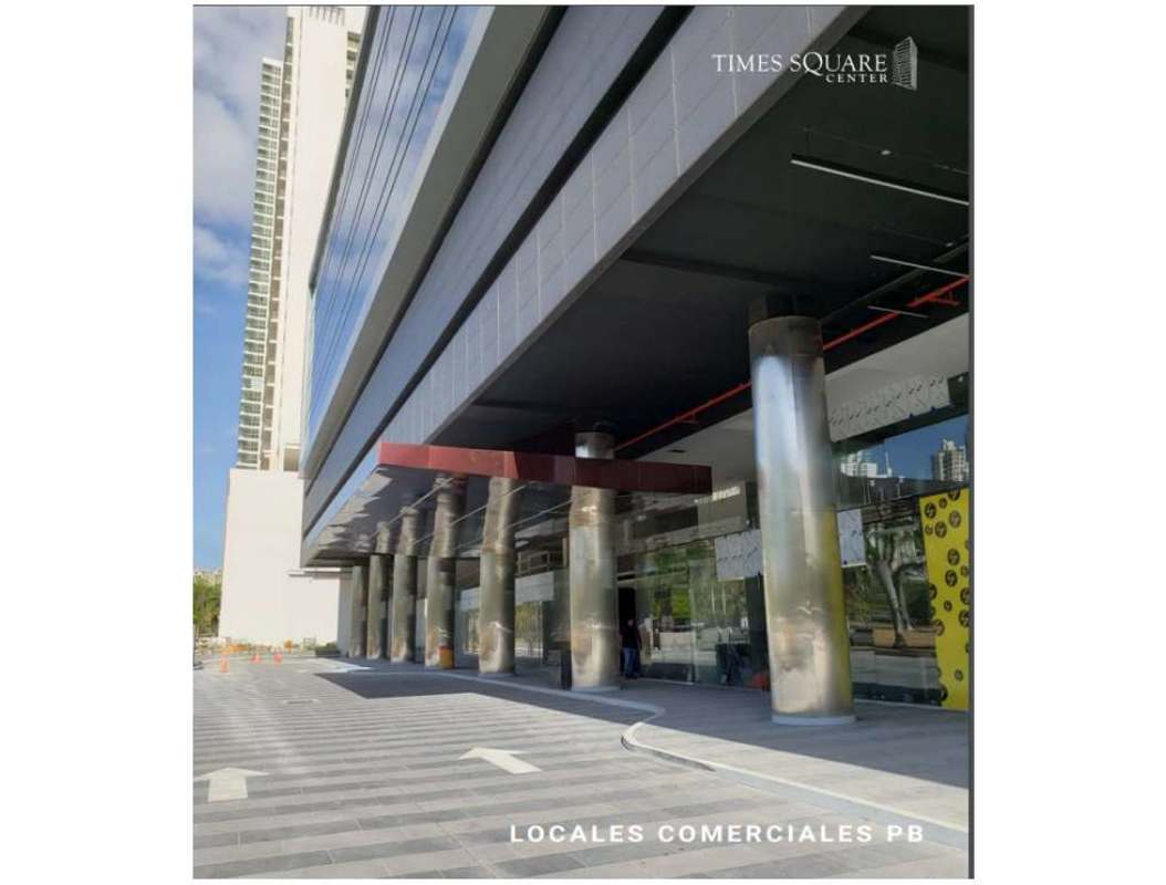 Modern terrace with vertical garden and outdoor seating at Time Square Center Panama