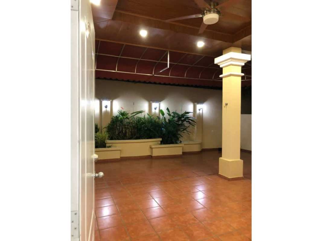 Open plan living dining with ceiling fan and large windows PH Villa Lido Brisas del Golf Panama