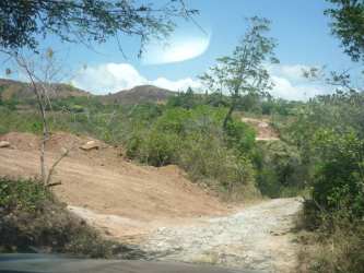 Elevated open hillside countryside plot for sale, San Carlos Panama, ideal for development